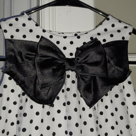 NWT Vintage Rare, Too Polkadot Dress With Big Bow 4T - Picture 2 of 6